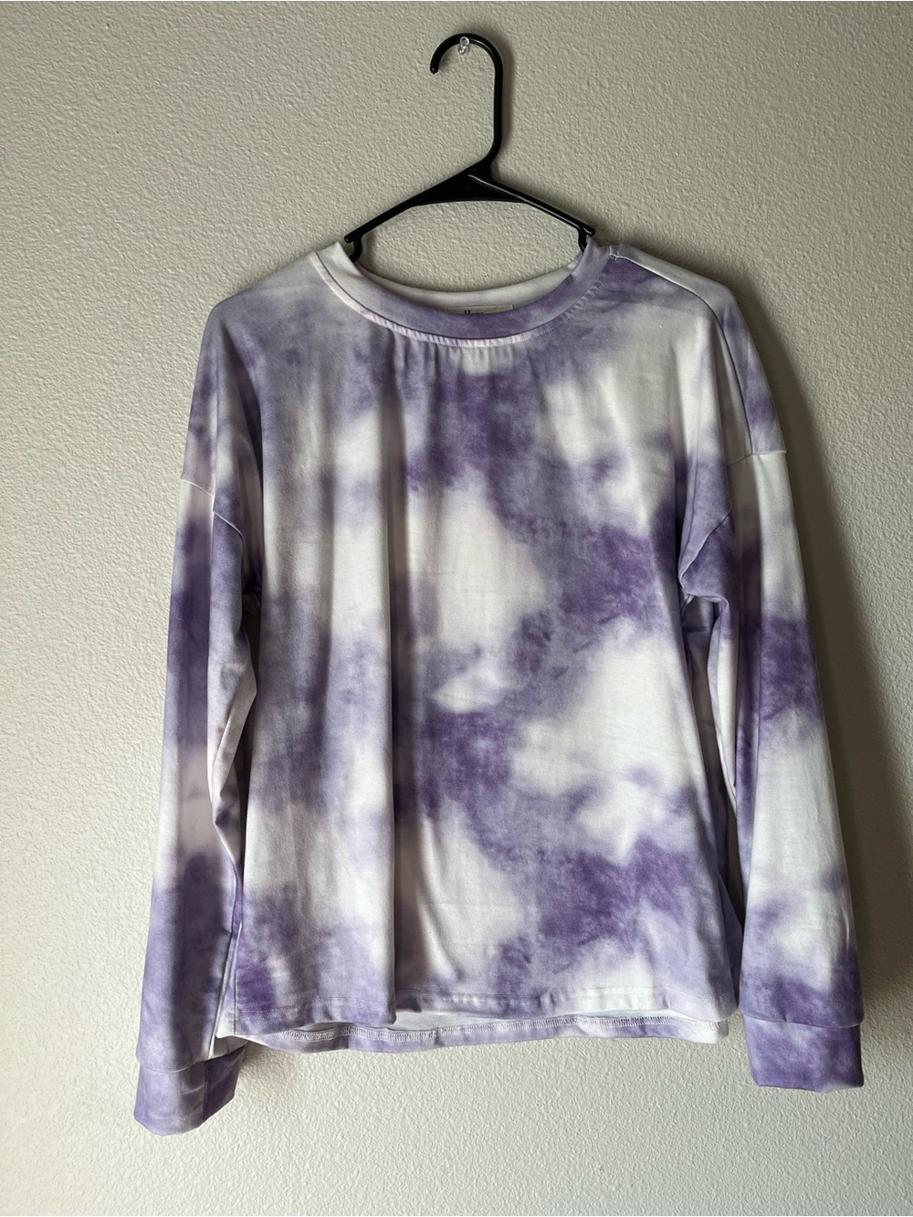 Purple & White Tie-Dye Long Sleeve pj set